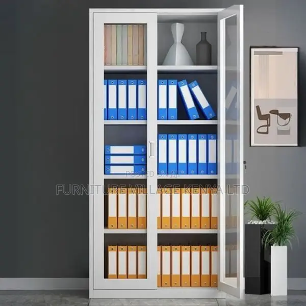 Office Cabinet; 2 Door Transparent Office Filling Cabinet