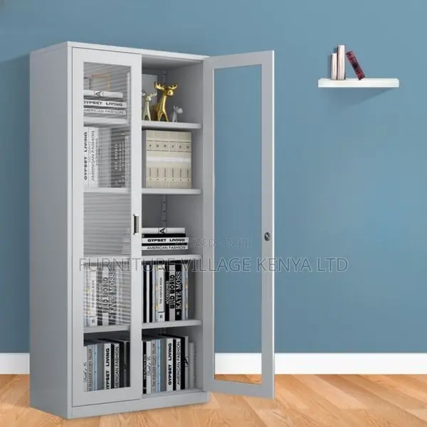 Office Cabinet; 2 Door Transparent Office Filling Cabinet