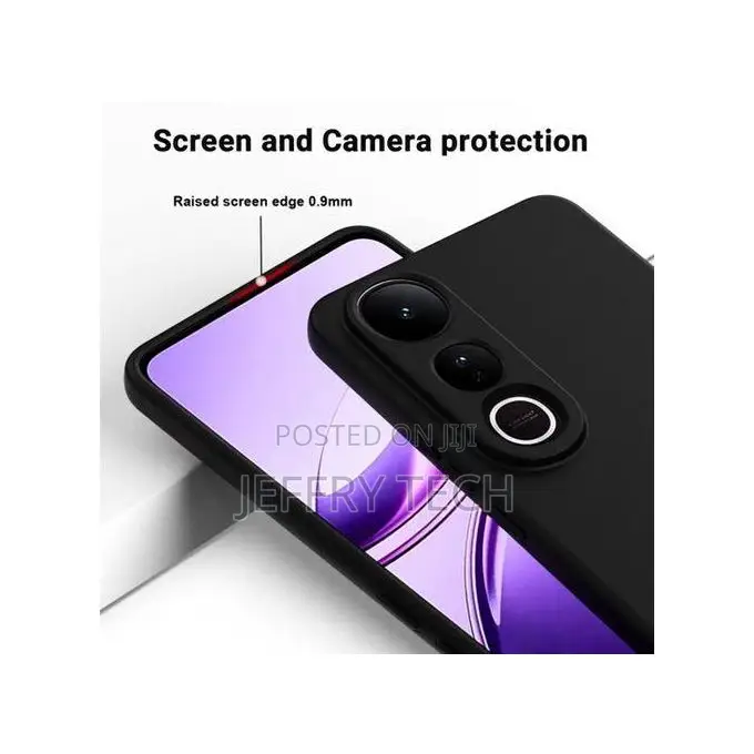 Vivo V50 Lite 4g/5g Black Original Liquid Silicone Phone Case/Cover