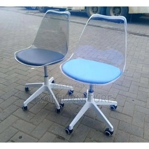 Swivel Chair ;Transparent Swivel Plastic Home Chair