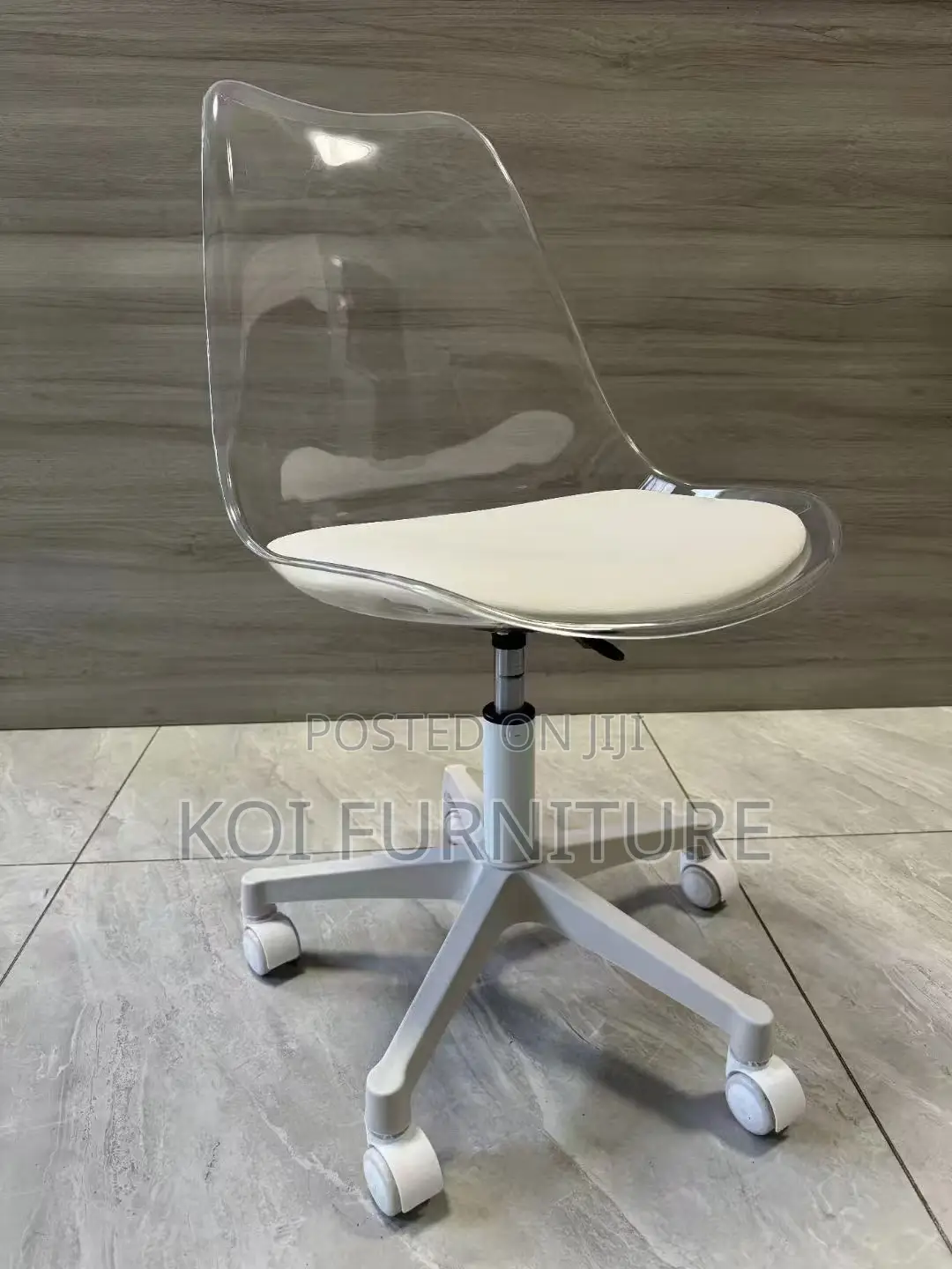 Swivel Chair ;Transparent Swivel Plastic Home Chair
