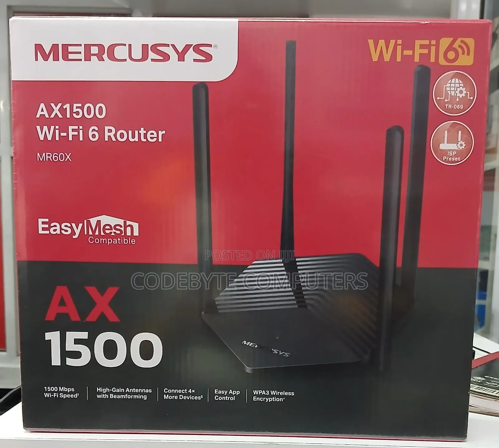 Mercusys Mr60x Ax1500 Dual Band Wifi 6 Router