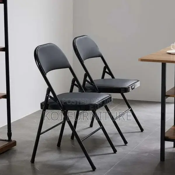 Office Chair : Black Foldable Office and Dining Chair