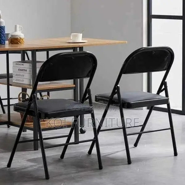 Office Chair : Black Foldable Office and Dining Chair