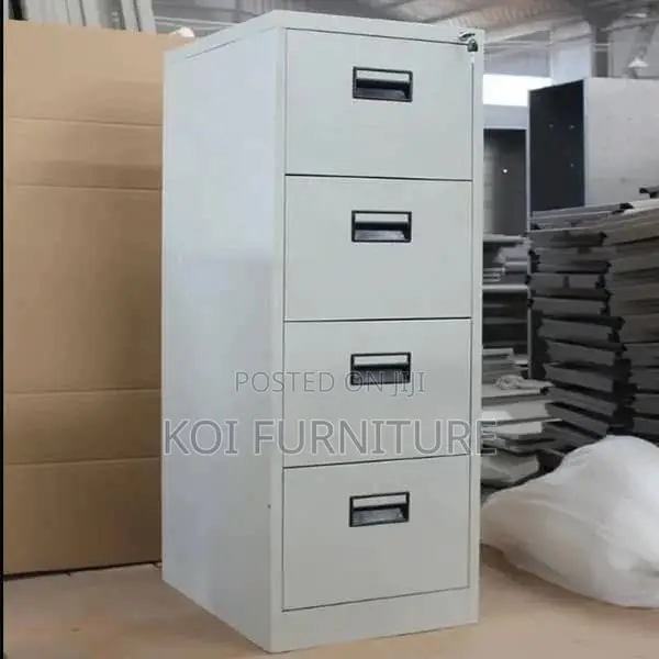Office Cabinet : Four-Drawer Steel Office Filing Cabinet