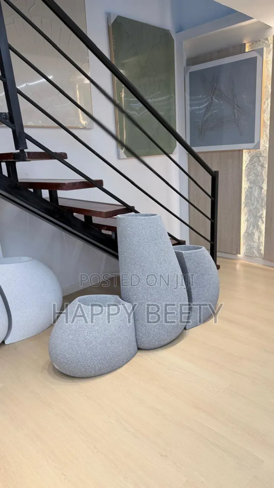 Modern 3-Piece Decorative Floor Vase Set