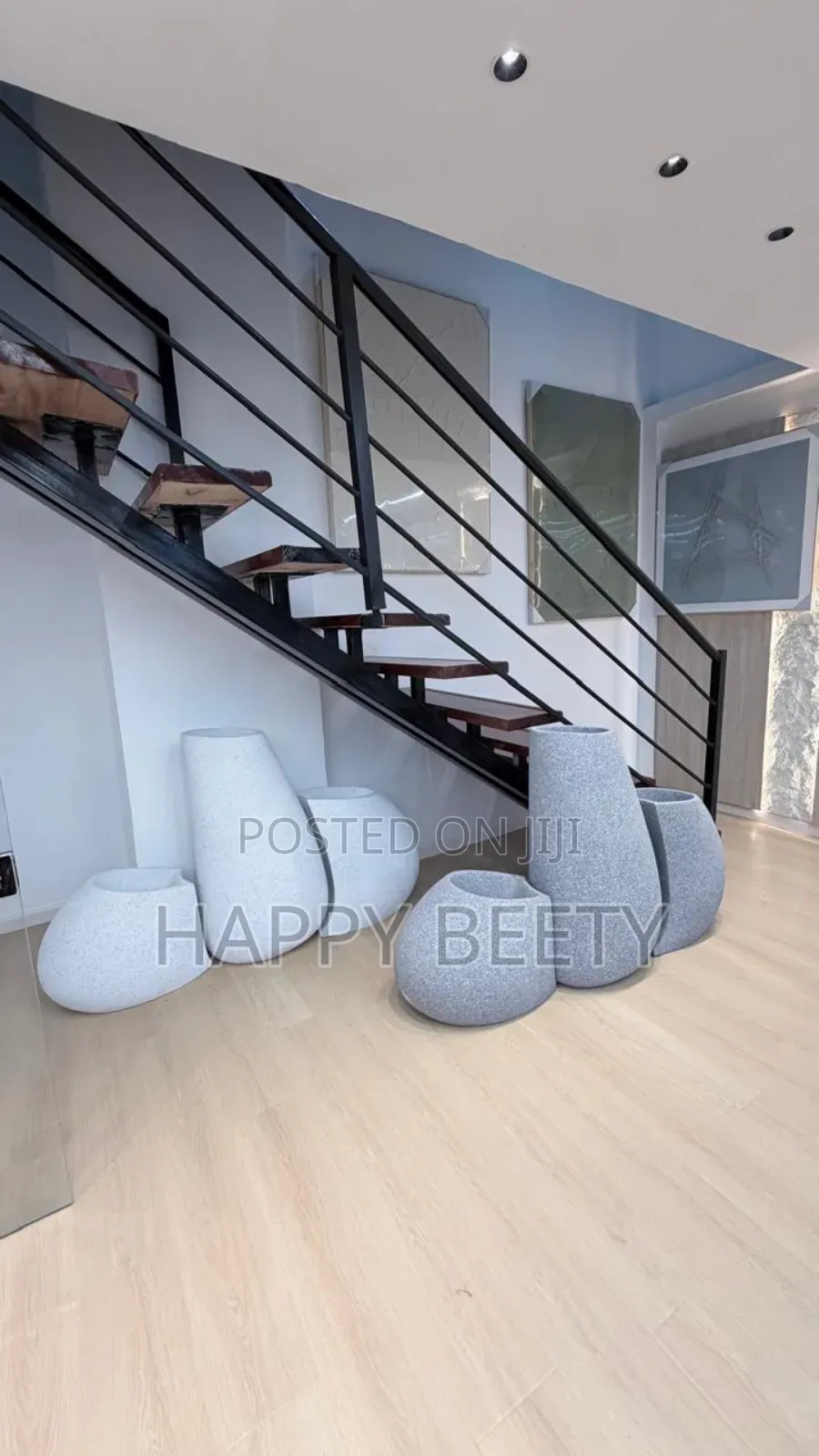 Modern 3-Piece Decorative Floor Vase Set