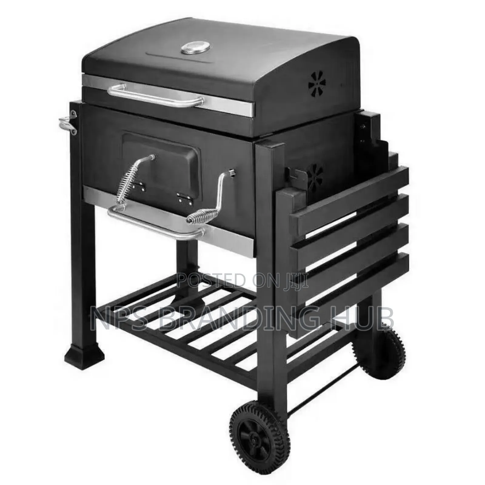 Barbeque Grill Outdoor Large Charcoal Trolley Hp
