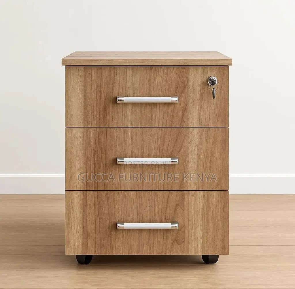 3-drawer's Wooden Pedestal Office File Cabinet