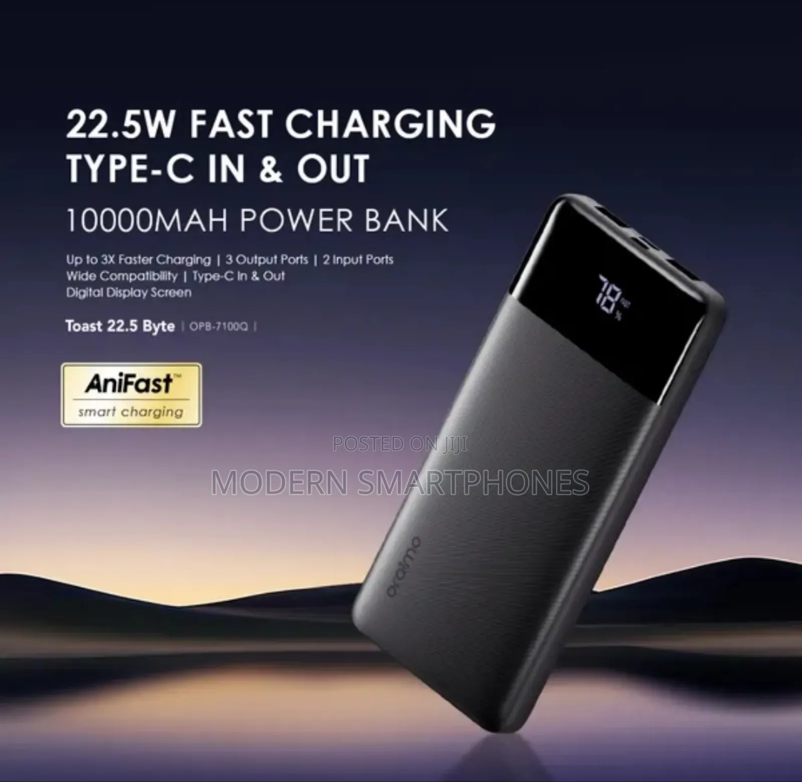 Oraimo Toast 22.5 Byte 10000mah 22.5w Power Bank