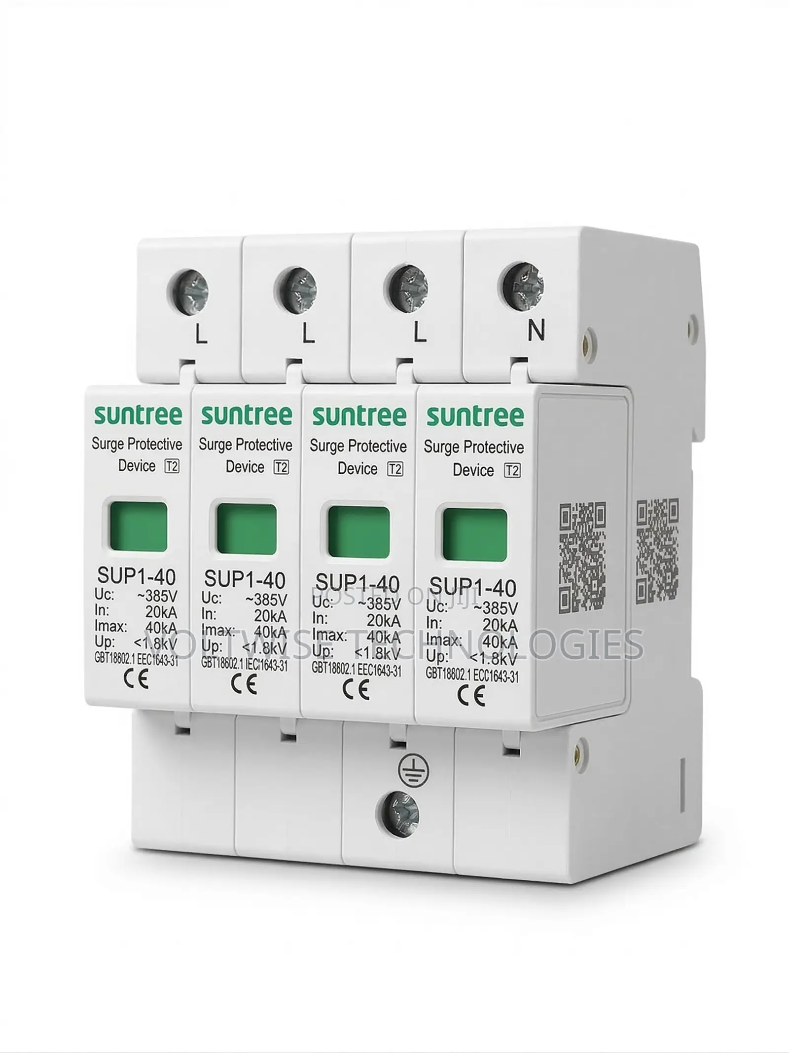 Suntree 385v Ac 4-Pole Surge Protective Device (Spd) - Sup1-40 T2