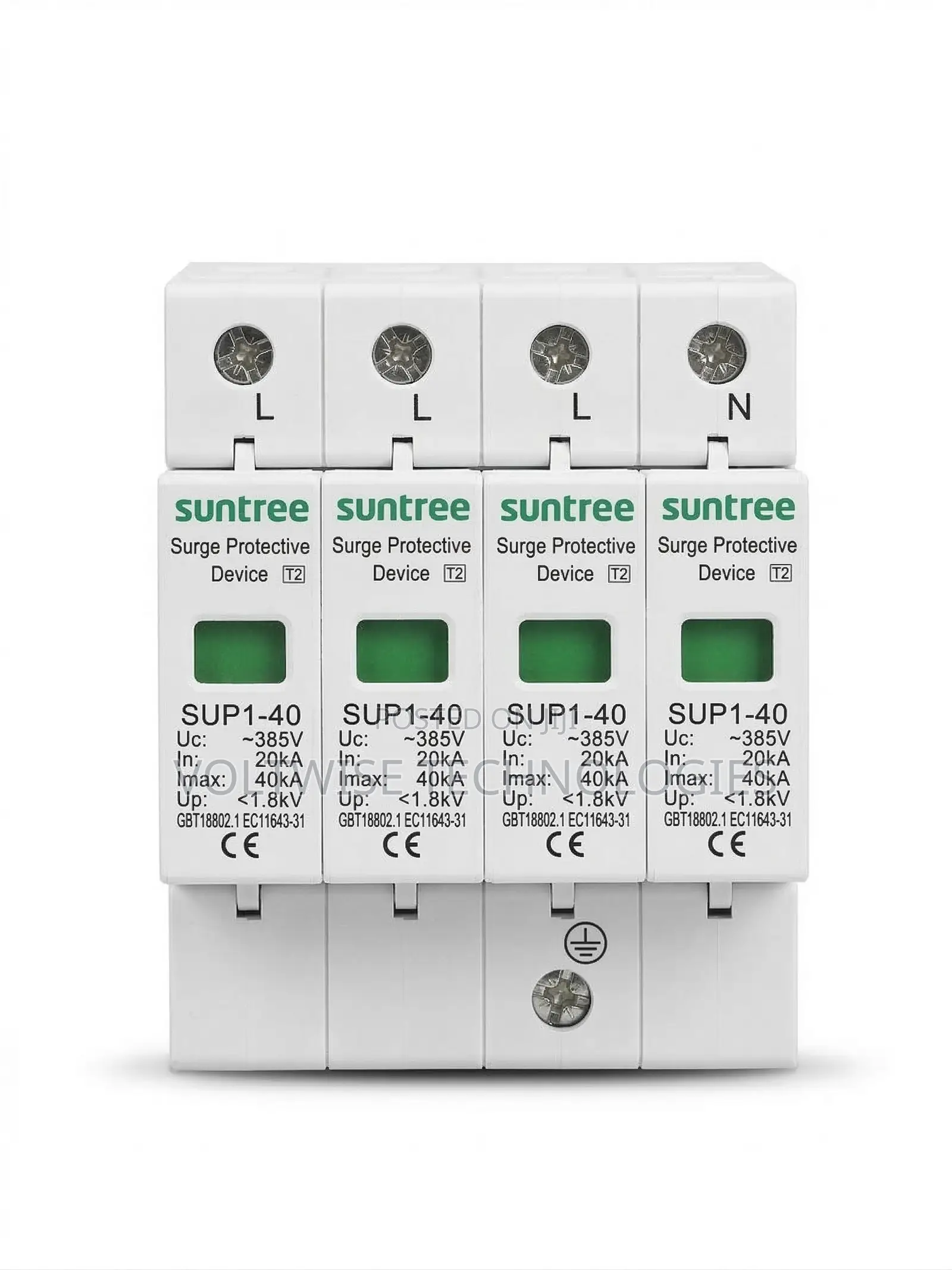 Suntree 385v Ac 4-Pole Surge Protective Device (Spd) - Sup1-40 T2