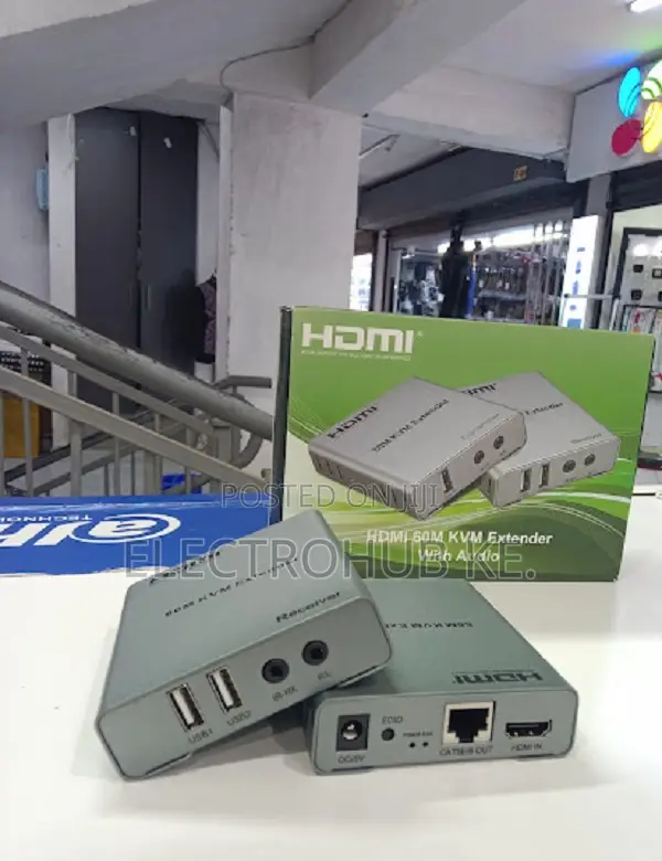 60m Hdmi Kvm Extender Cat5e/6/7 Cable To Transmit 1080p At 60hz