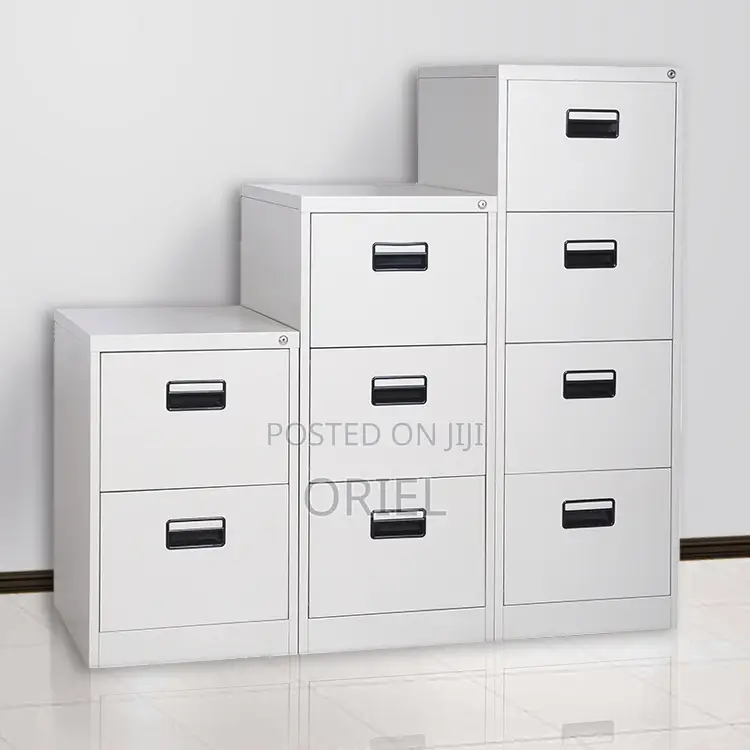 Office Cabinet : 3-Drawer Vertical Office Stainless Steel Cabinet