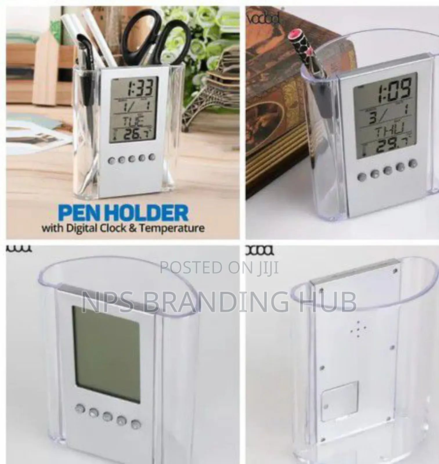 Pen Pencil Holder/Organizer, Digital LCD Desk Pen Holder