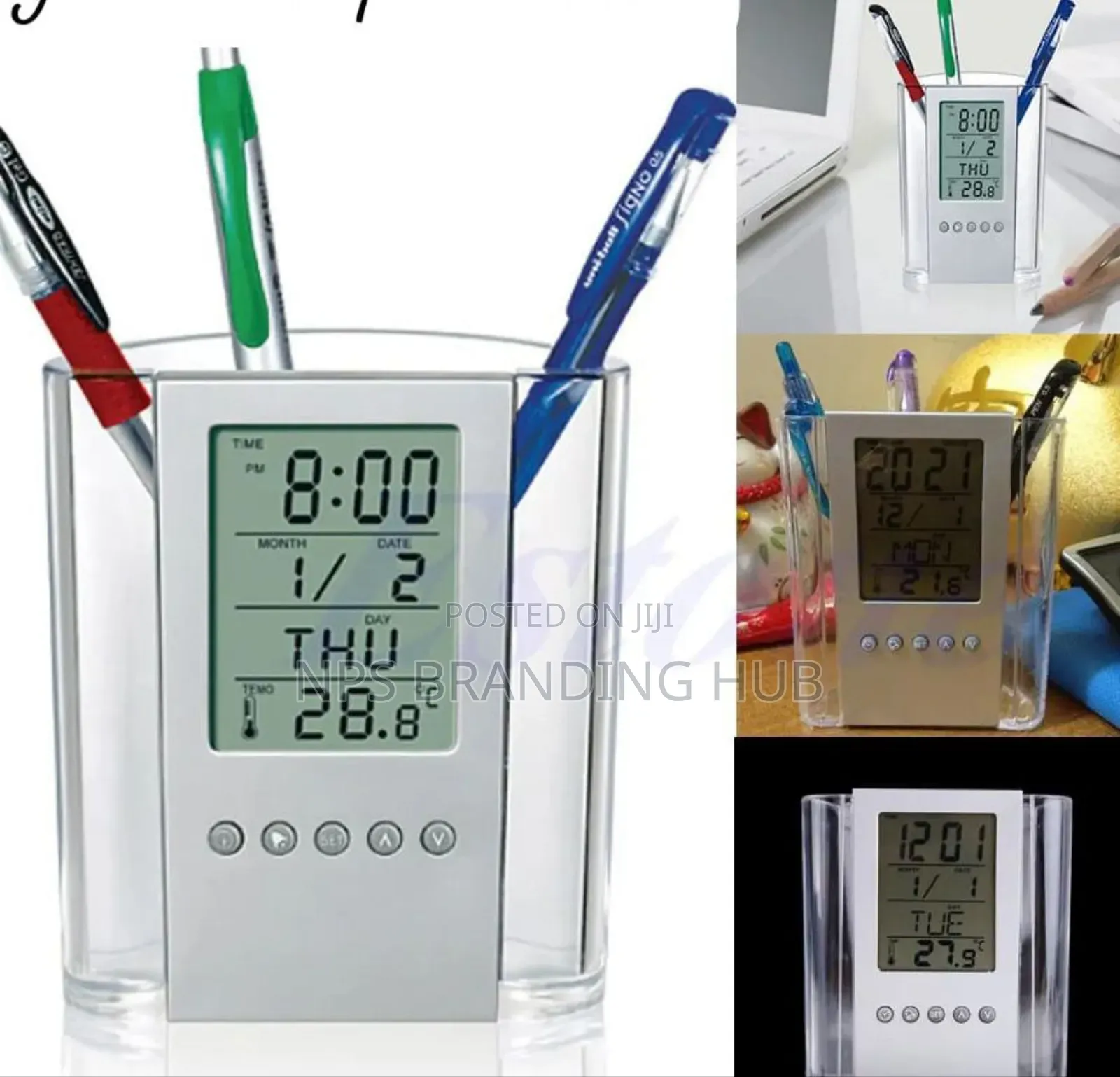 Pen Pencil Holder/Organizer, Digital LCD Desk Pen Holder