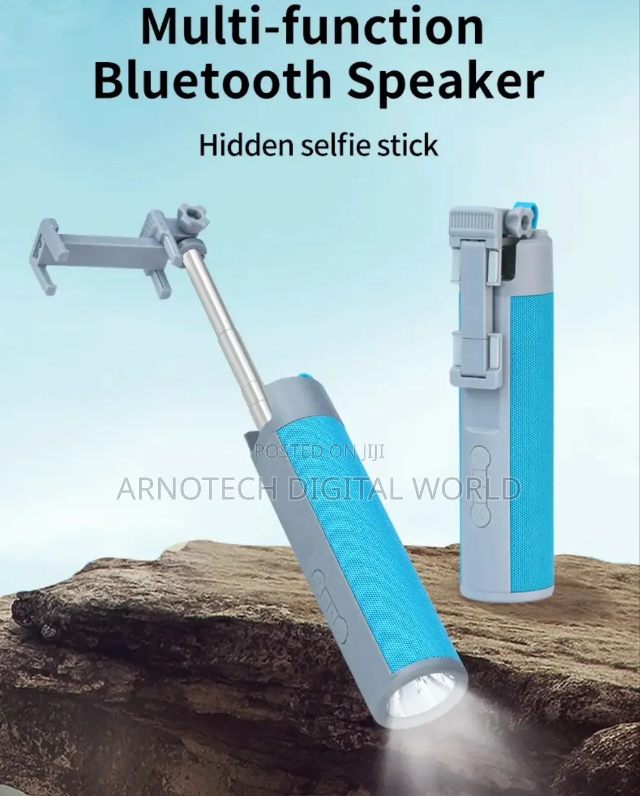 Multi-Function Bluetooth Speaker+ Power Bank+ Selfiestick