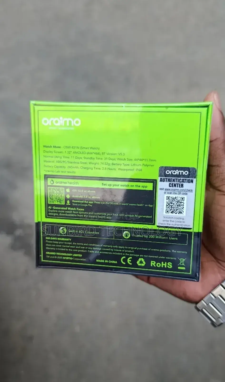 Oraimo Watch Muse 1.32" Amoled, Health and Elegance Osw-831n