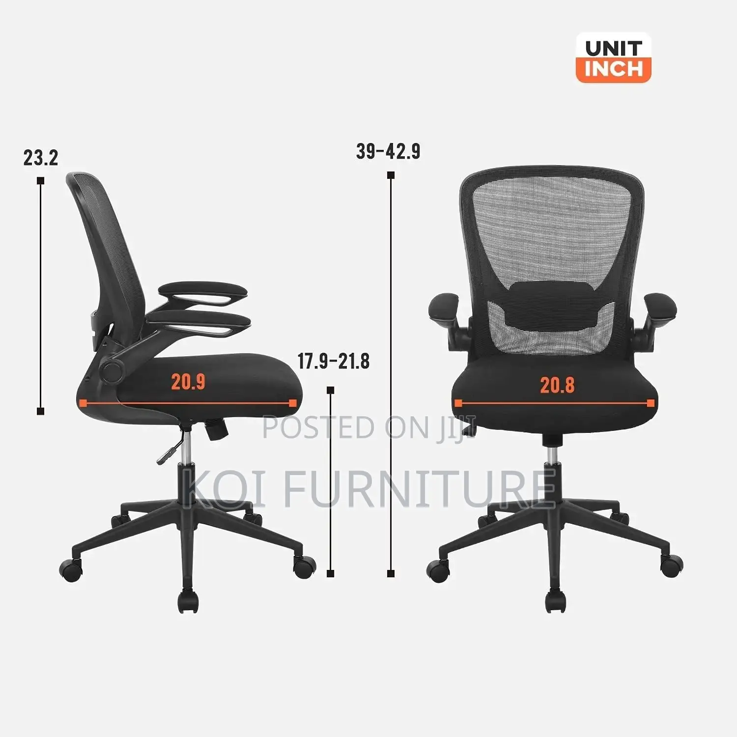 Office Chair; Koi Orthopedic Mid Back Chair