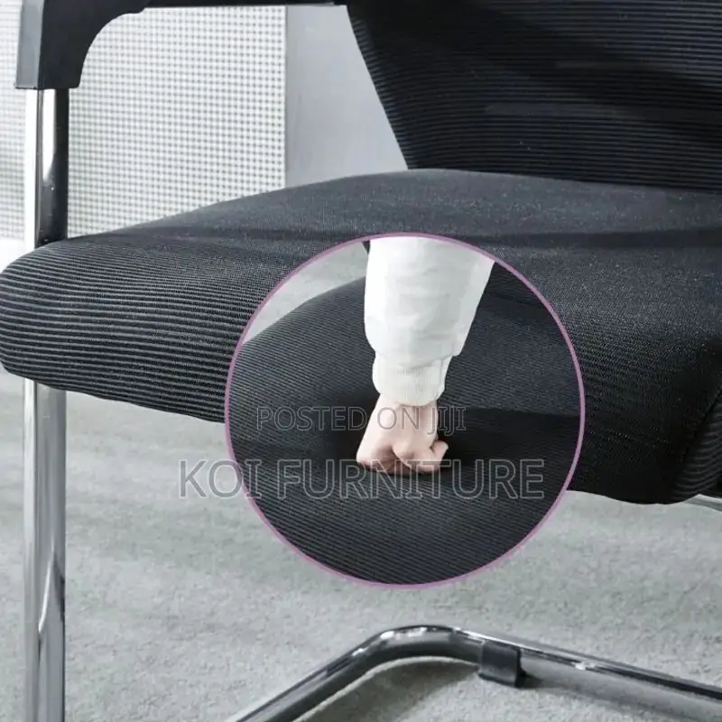 Office Chair; Mesh Fabric Office Chair With Sled Base