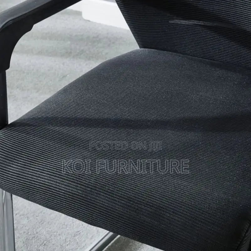 Office Chair; Mesh Fabric Office Chair With Sled Base