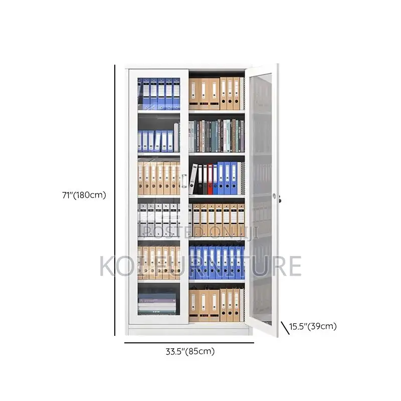 Office Cabinet; Filing Cabinet With Dual-Door With Adjustable Shelving