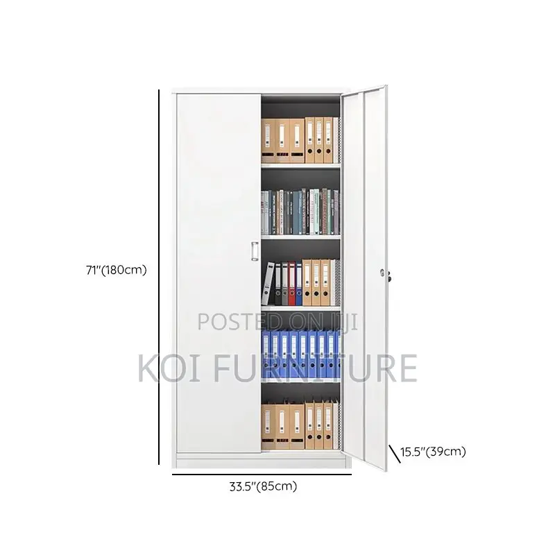 Office Cabinet; Filing Cabinet With Dual-Door With Adjustable Shelving