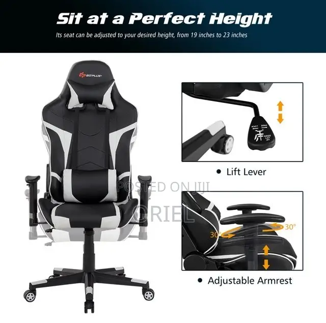 Gaming Chair: Game Pro Lumbar Support Office Gaming Chair
