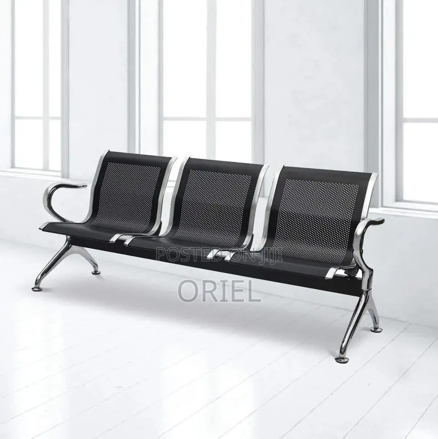 Office Bench: Elite Link Stainless Steel Reception Waiting Bench