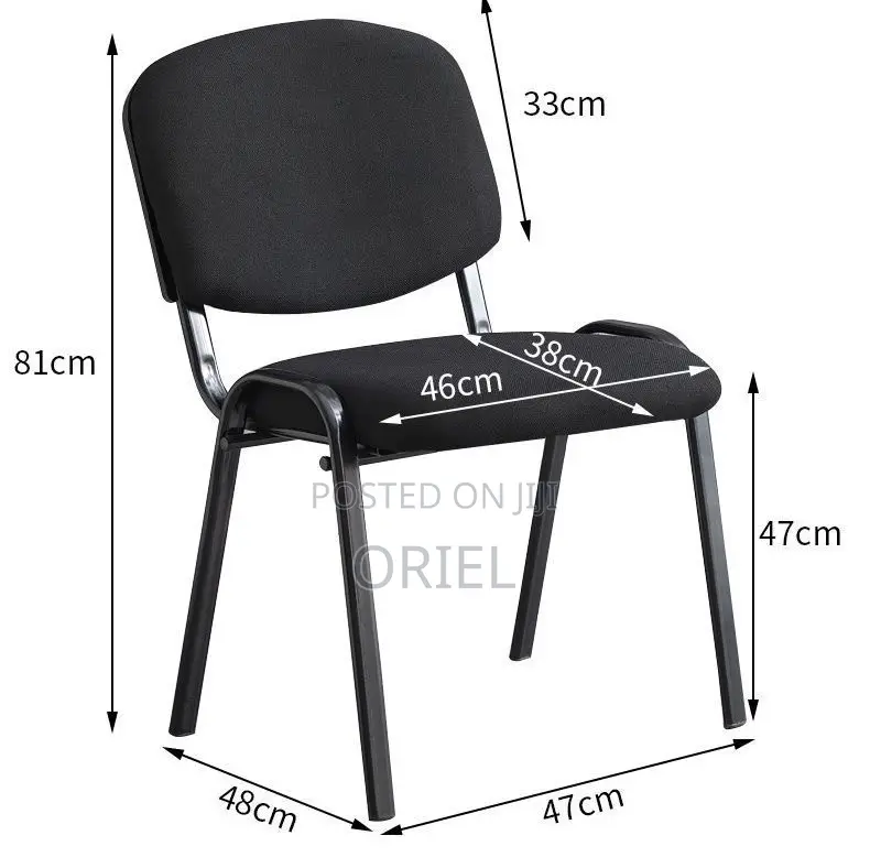 Office Chair: Smart Seat Black Fabric Office Task Chair