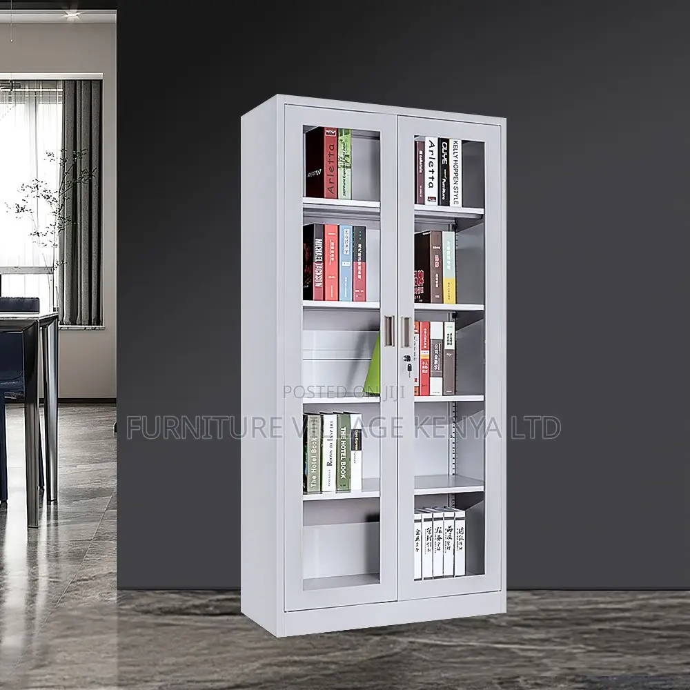 Office Cabinet; 2 Door Transparent Office Filling Cabinet
