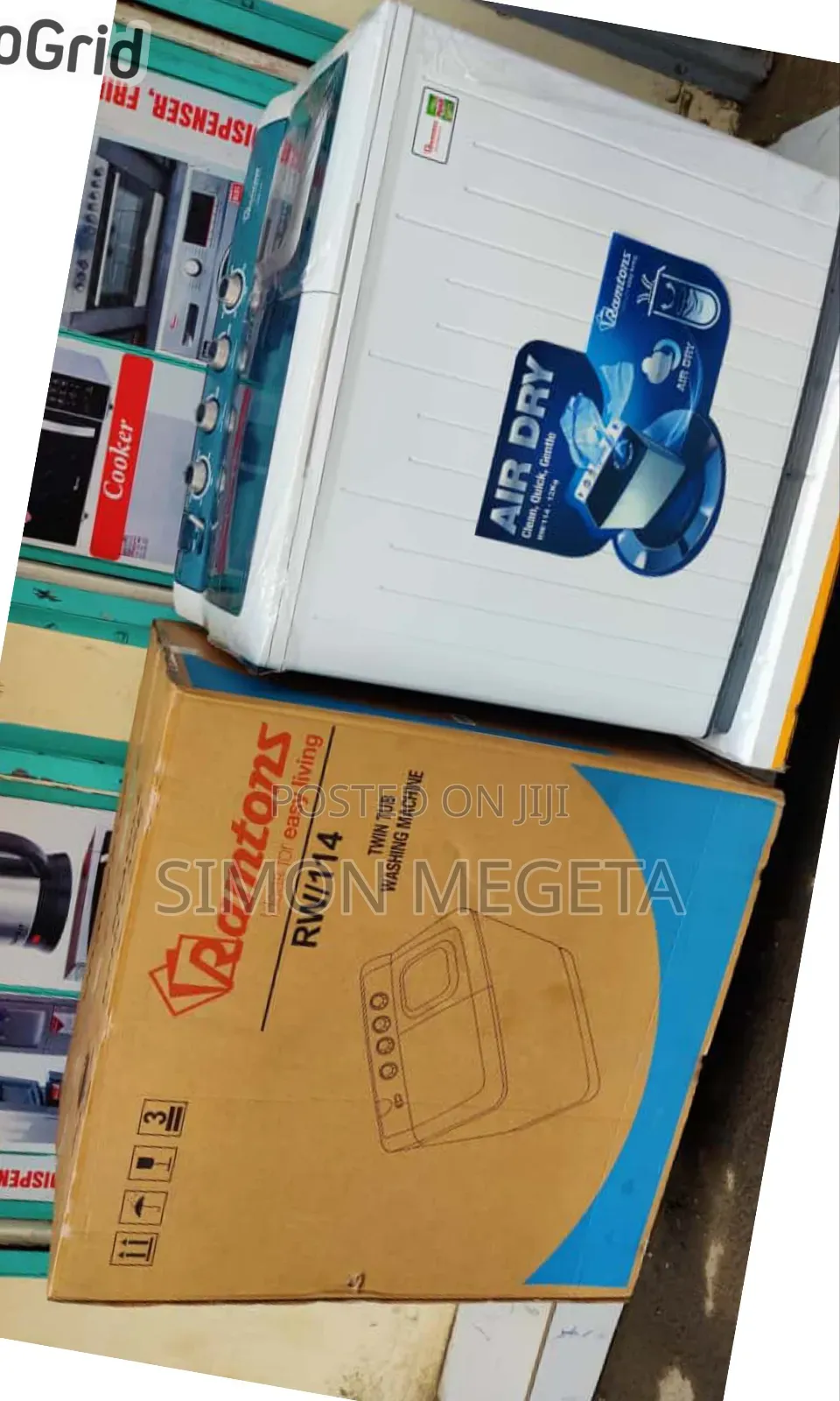 In Stock Ramton Washing Machine Twin Tub 12kgs With Air Dryer