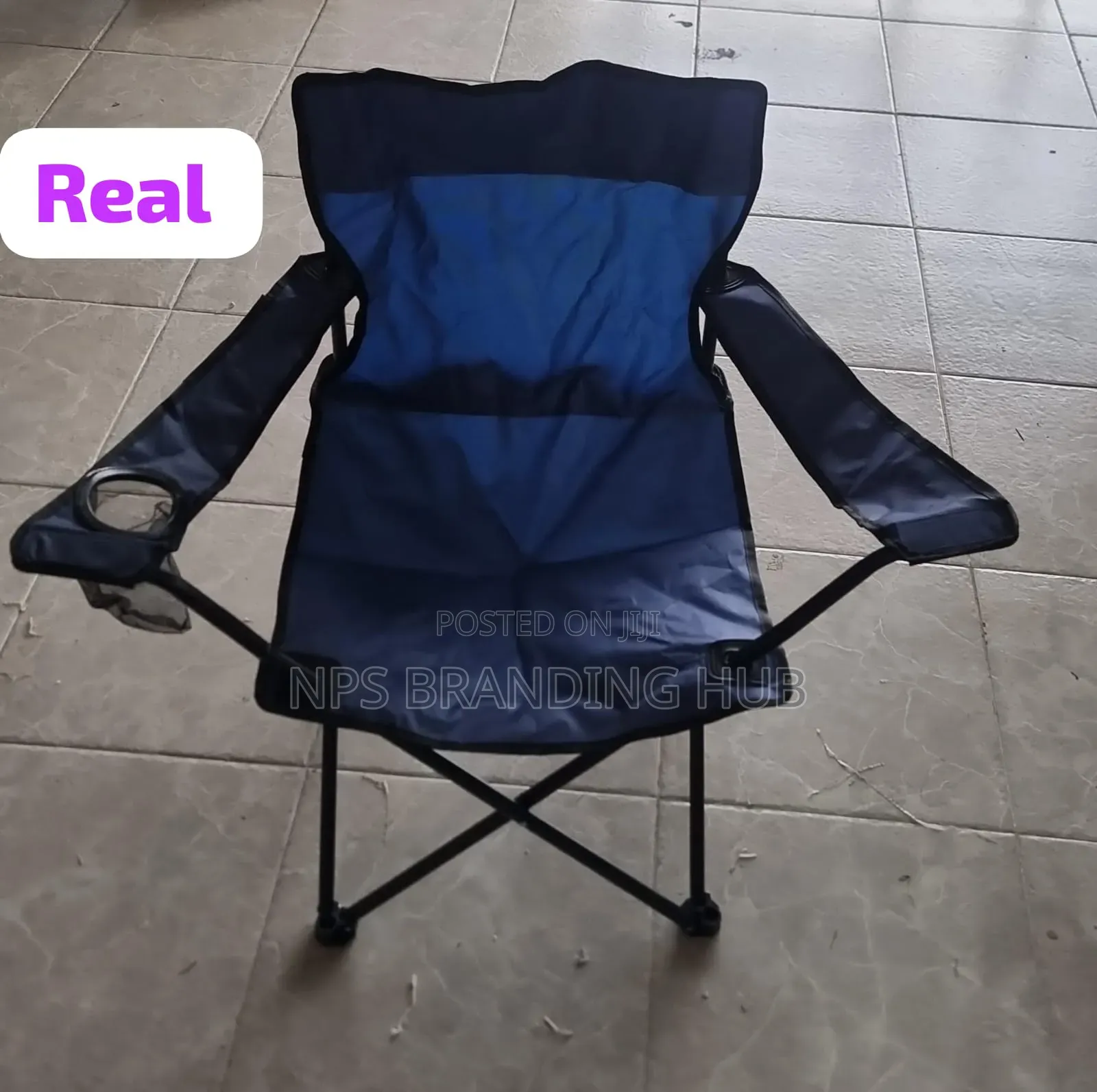 Foldable Waterproof Camping Chair With Armrest Cup Slot P.O