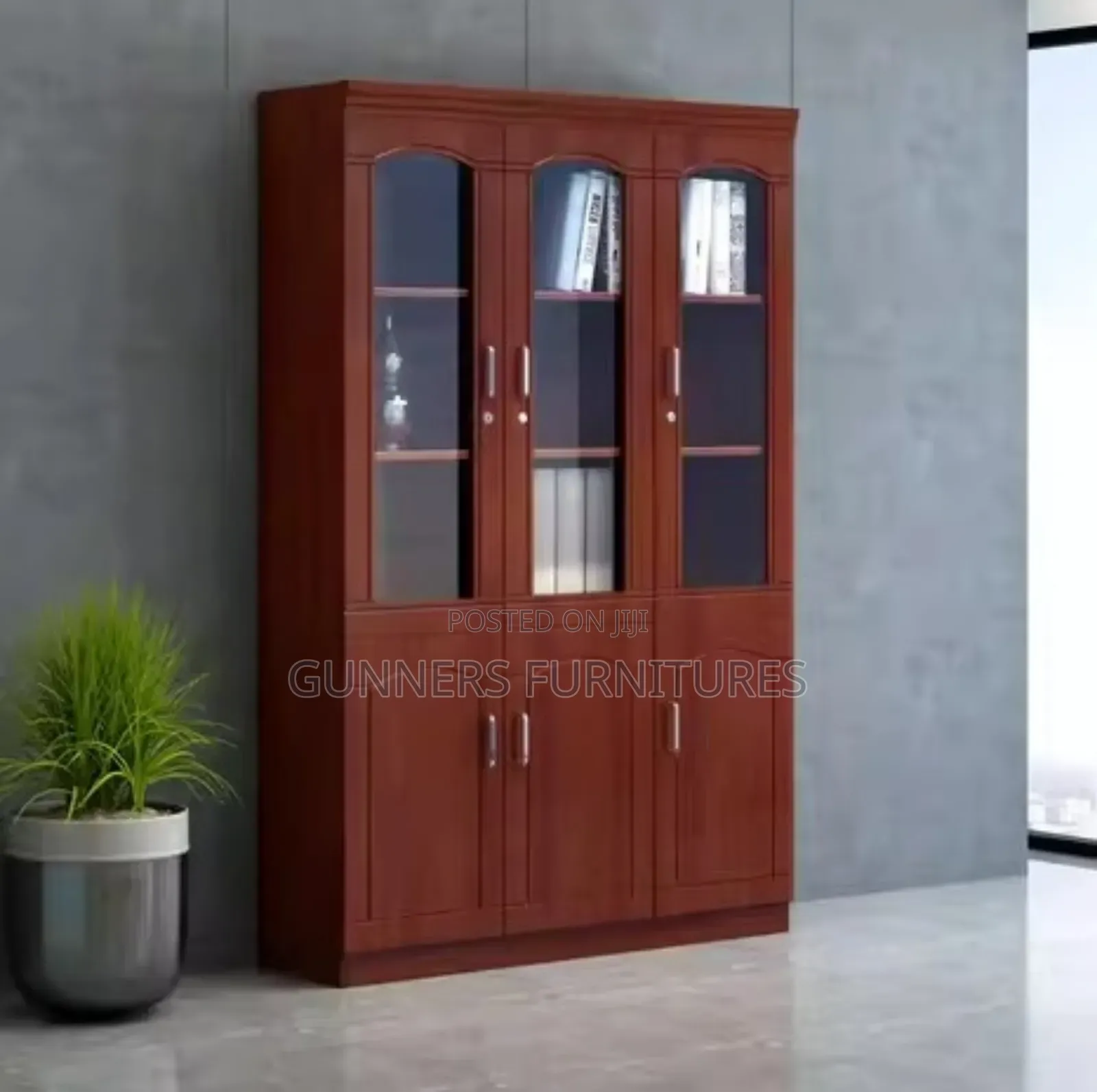 3 Door Wooden File Cabinet