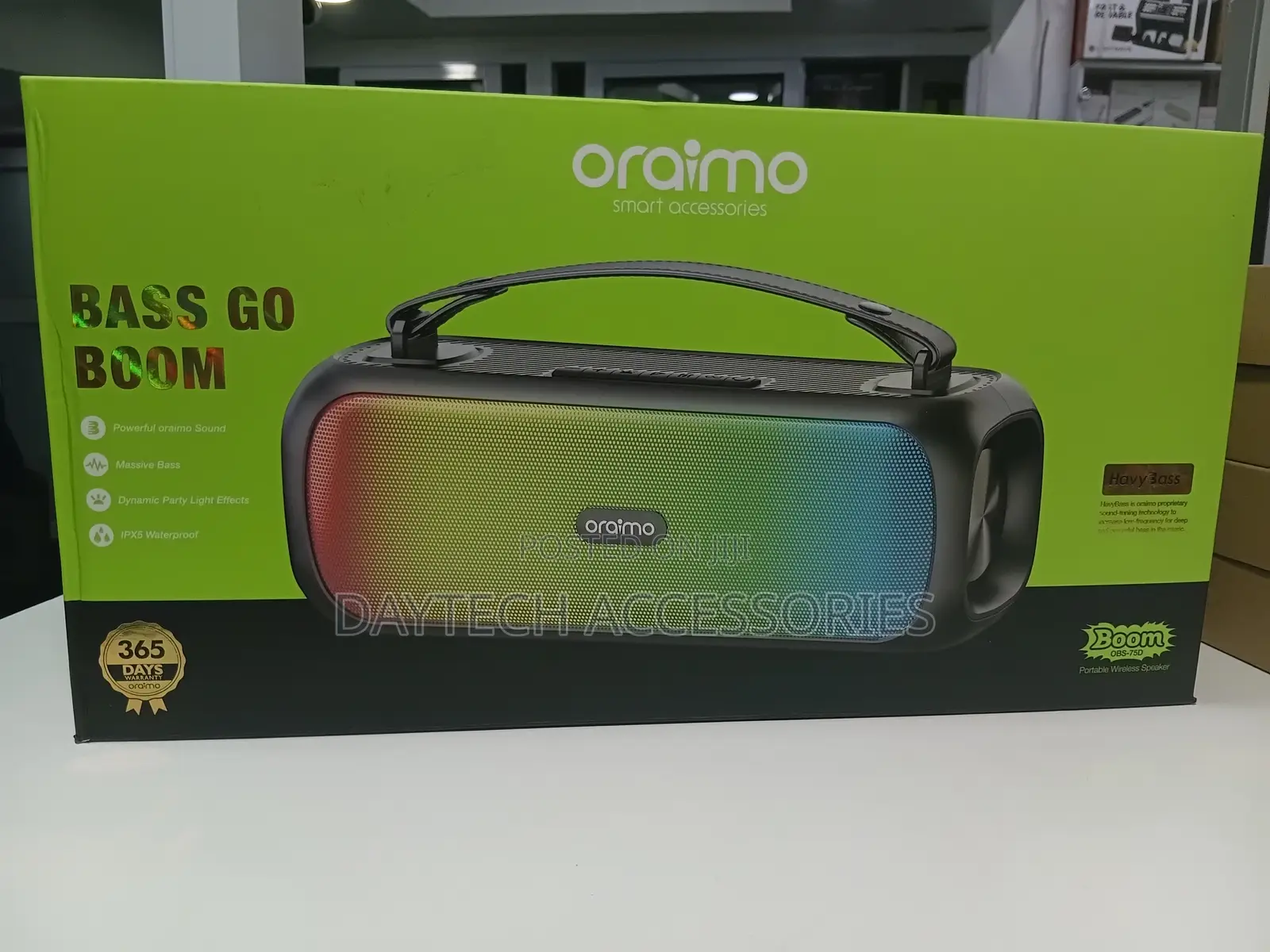 Oraimo Bass Go Boom Portable Wireless Speaker (Model Obs-75d).