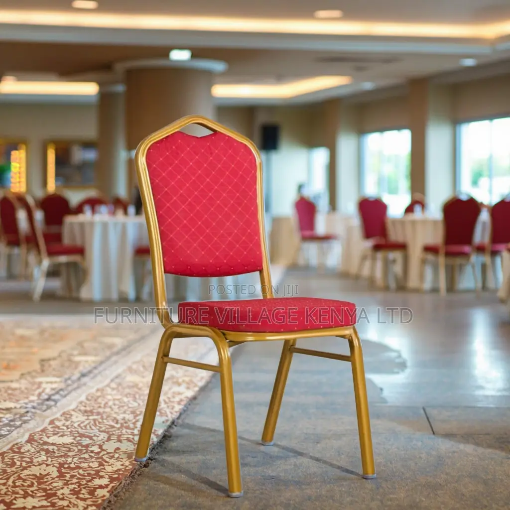 Office Chair; Red/Blue Banquet Conference Office Chair