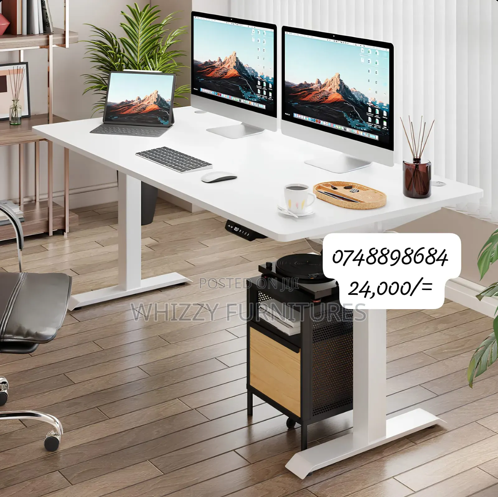 1.4m White Electric Adjastable Desk Height Adjastable Desk Electric