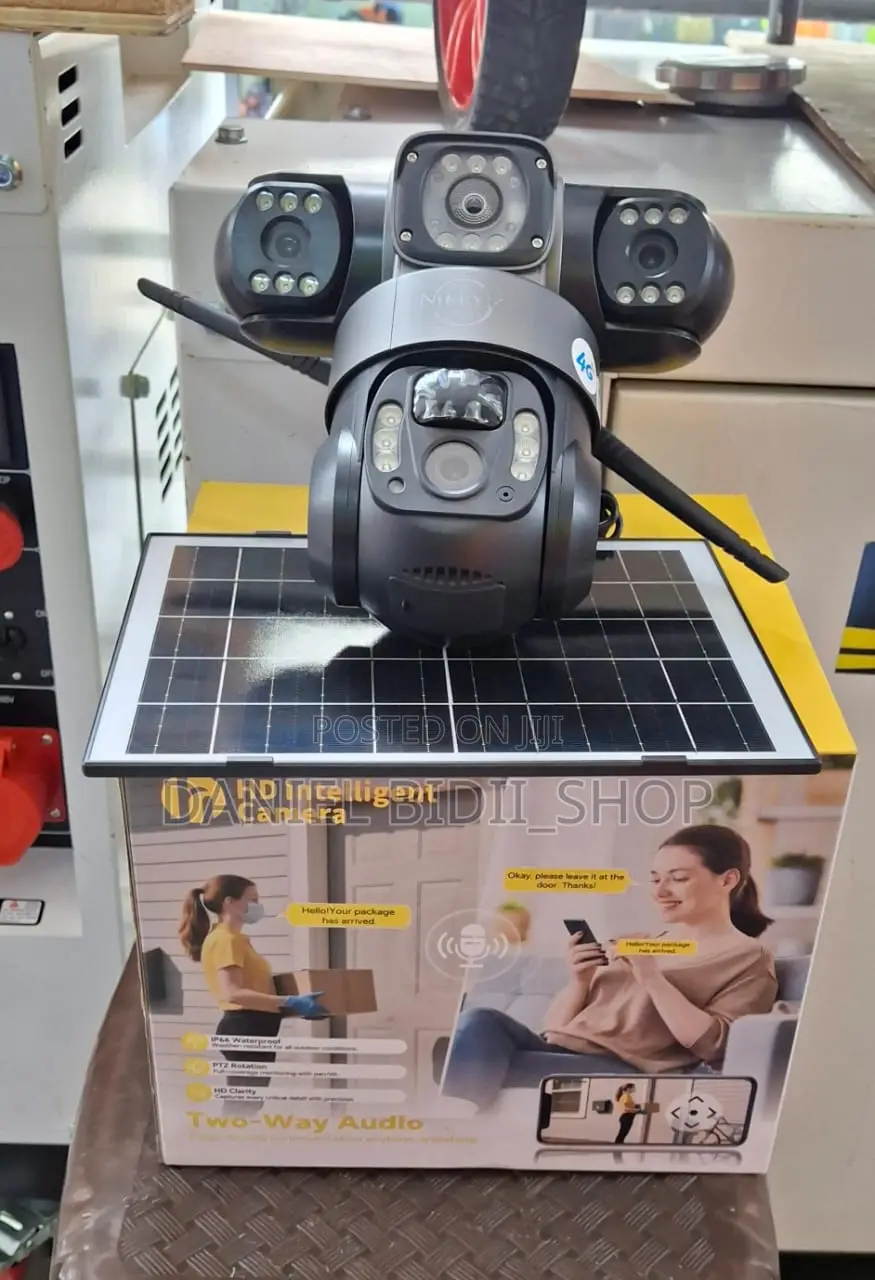 Hd Intelligent Solar Cctv Camera 4g Wifi With 3 Rotational Lens