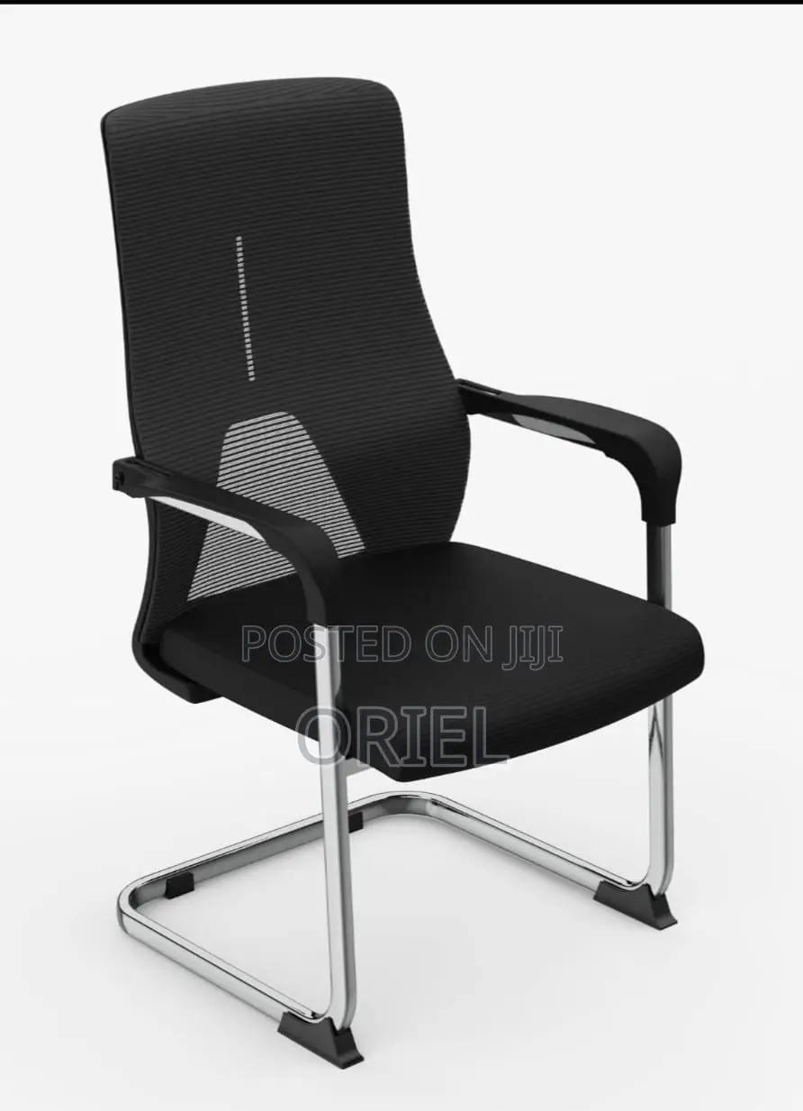 Office Geust Chair : Sled Base Ergonomic Mesh Office Visitor Chair