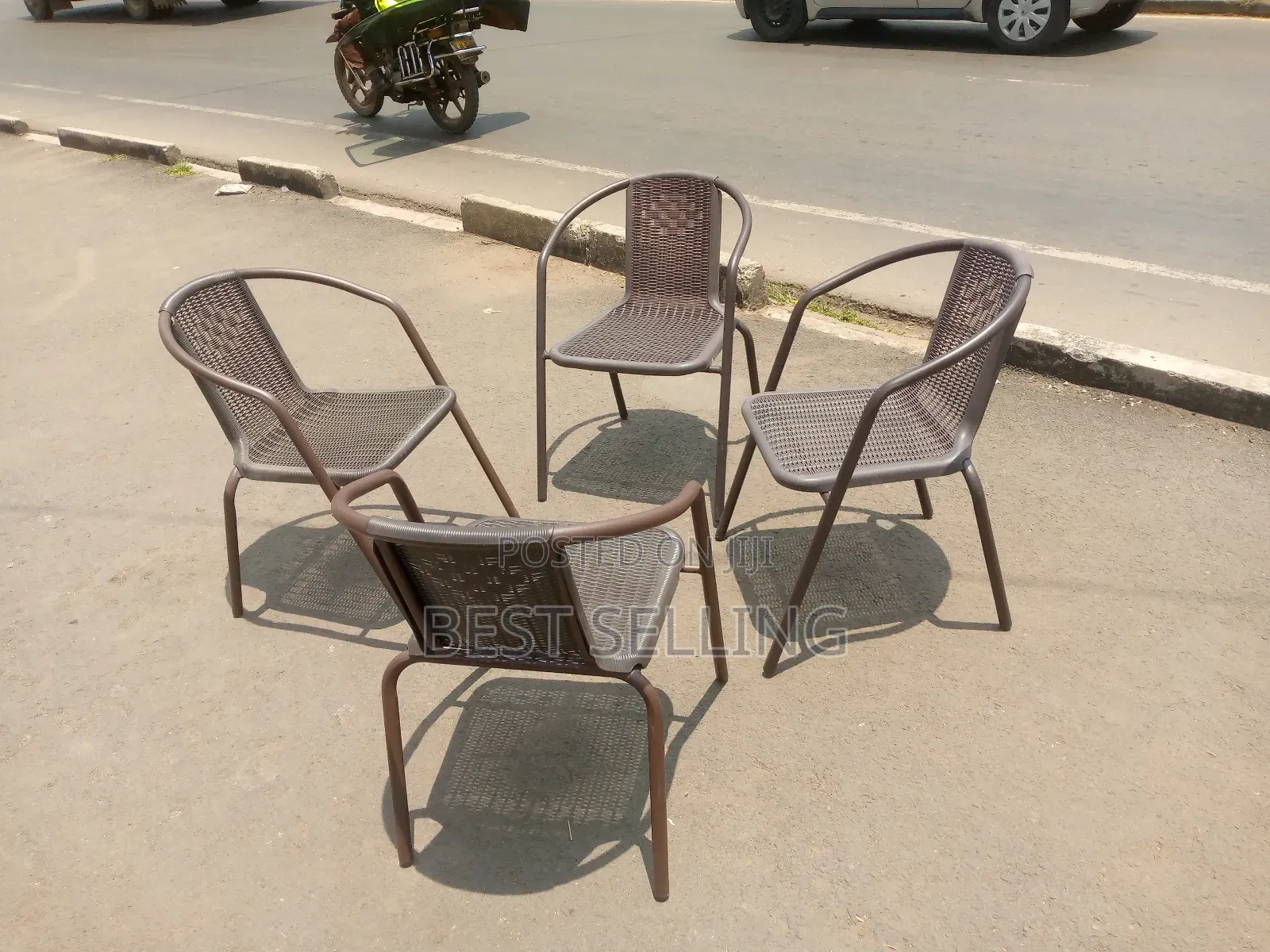 Brown Outdoor/Balcony Lantern Chairs