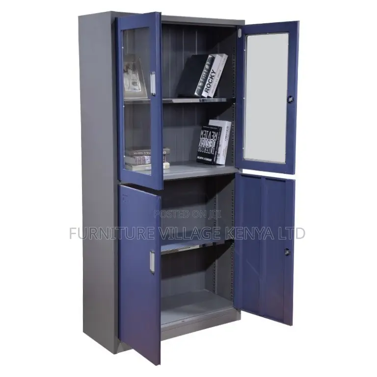 Office Cabinet ; Blue Office Storage Cabinet With Safe