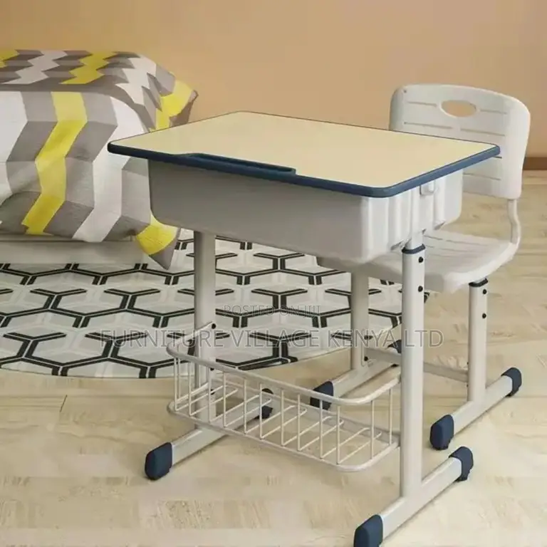 Kids Desk; Adjustable School Kids Desk And Chair
