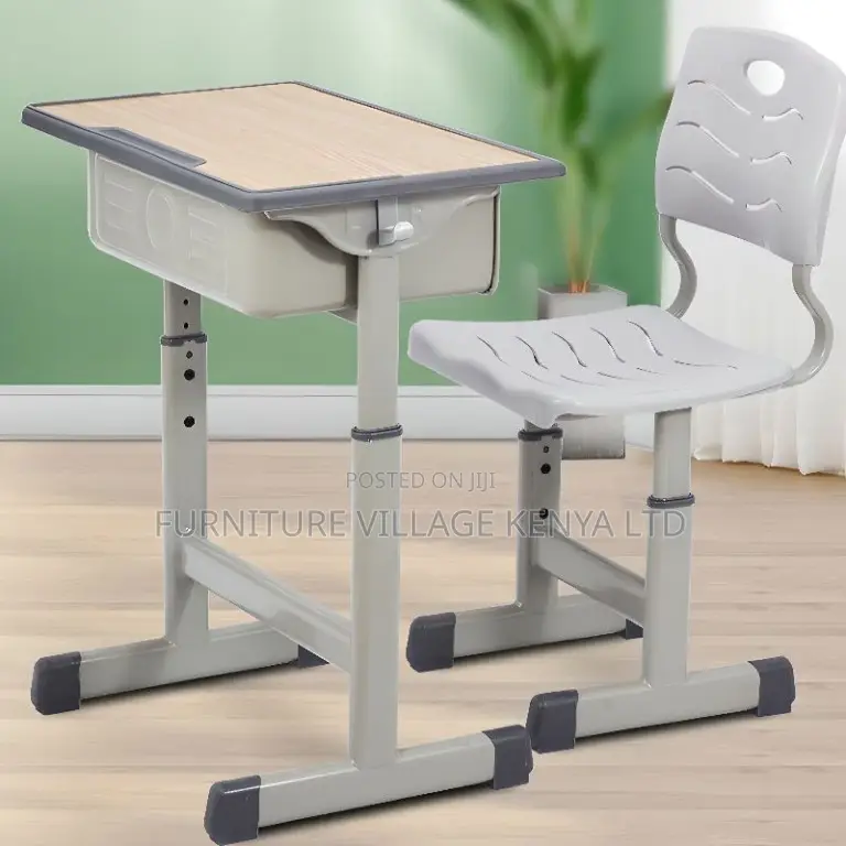 Kids Desk; Adjustable School Kids Desk And Chair