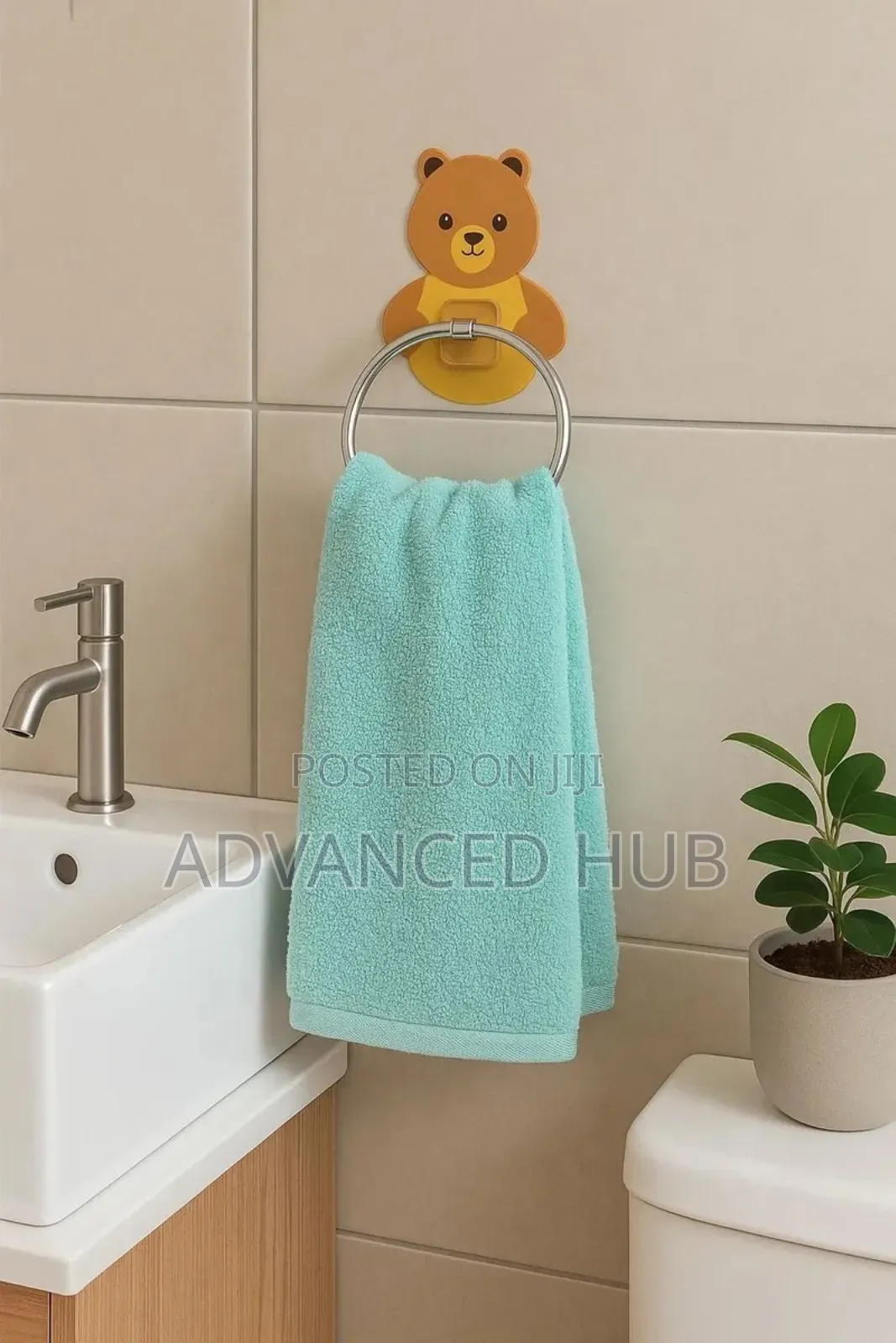 Punch Free Cartoon Themed Sink Towel Ring