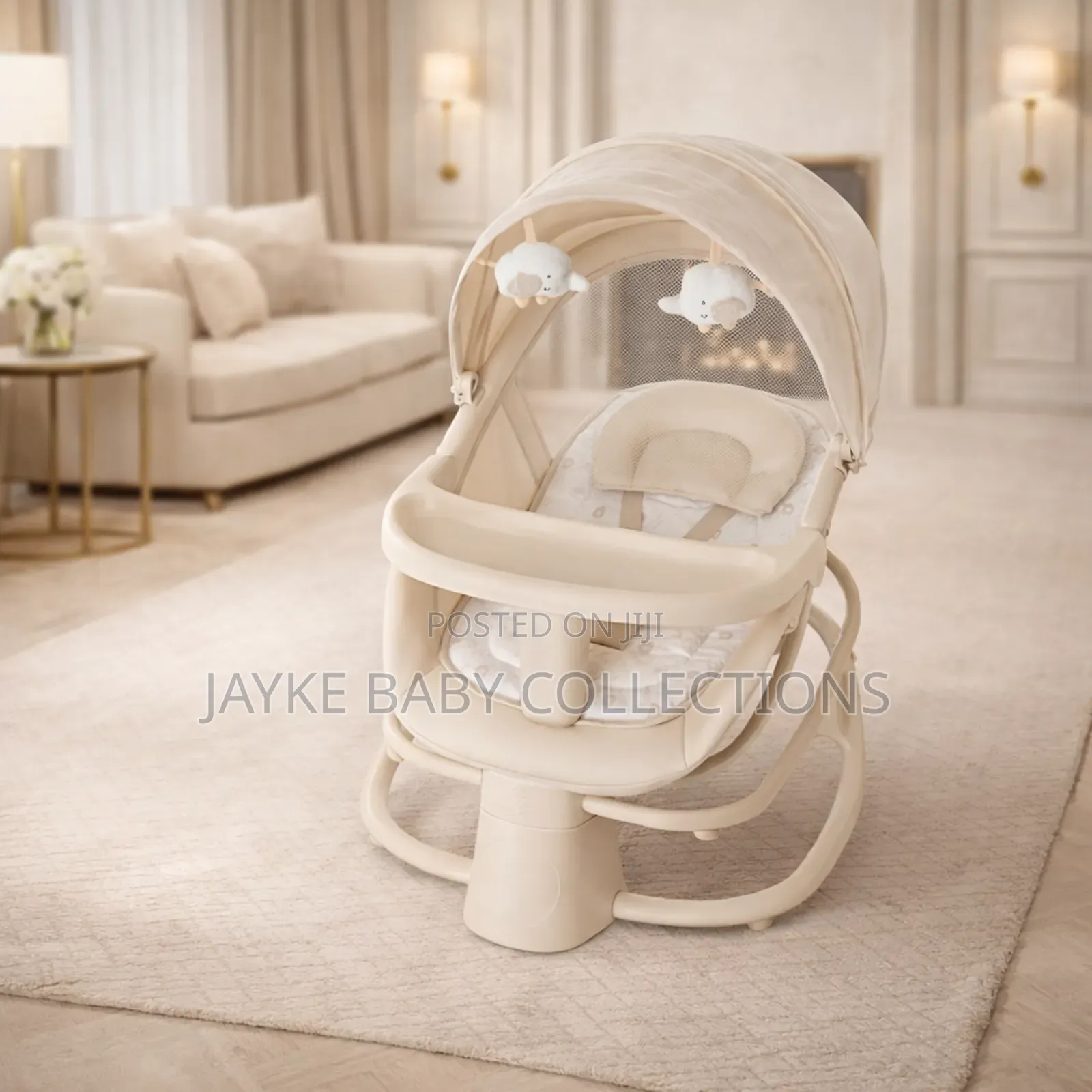 Smart Electric Baby Swing – App Control Soothing Comfort