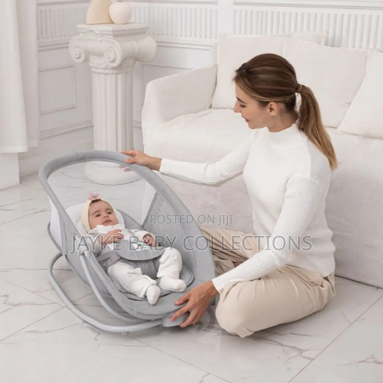 Smart Electric Baby Swing – App Control Soothing Comfort