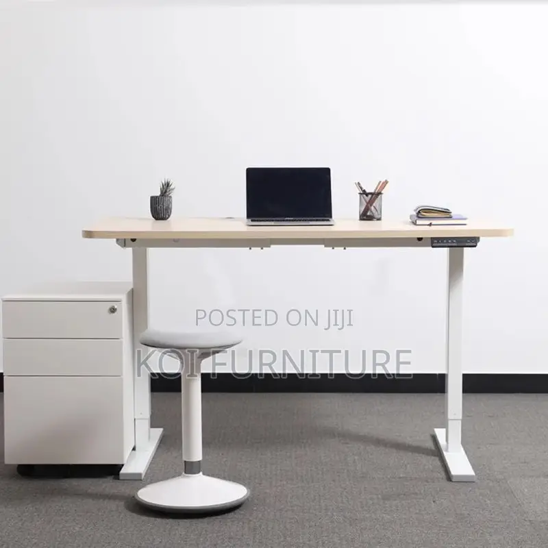 Office Desk: Modern 1.4m Electrical Height Adjustable Desk