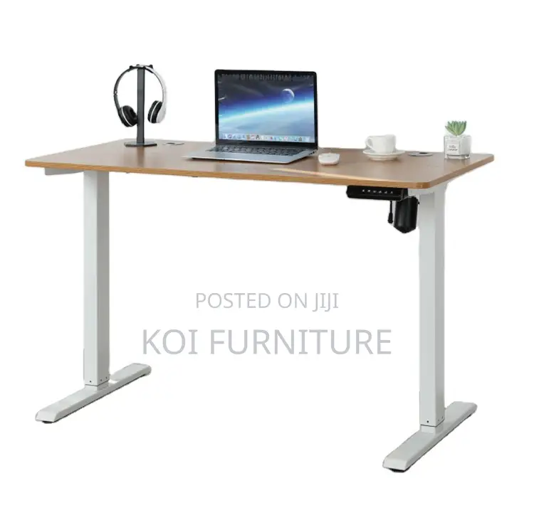 Office Desk: Modern 1.4m Electrical Height Adjustable Desk