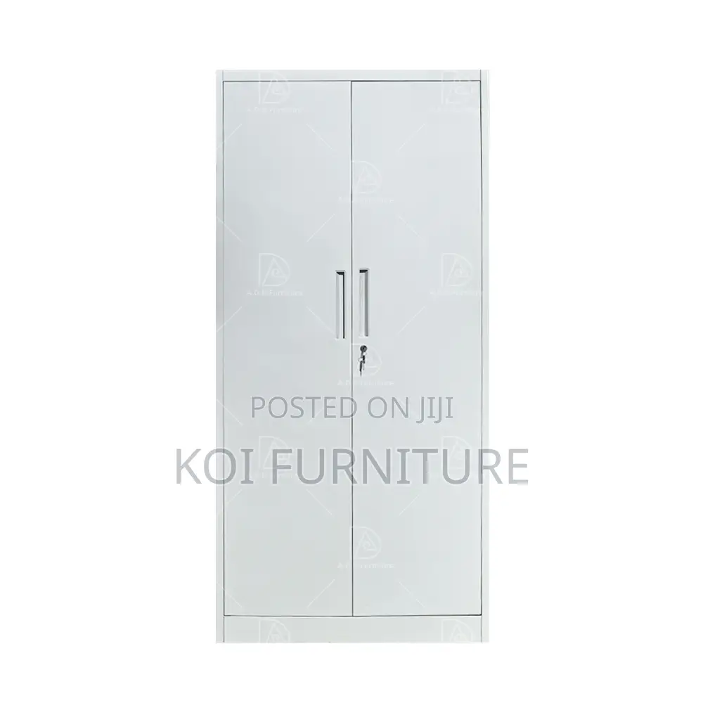 Office Cabinet : White Steel Storage Cabinet – 2 Door