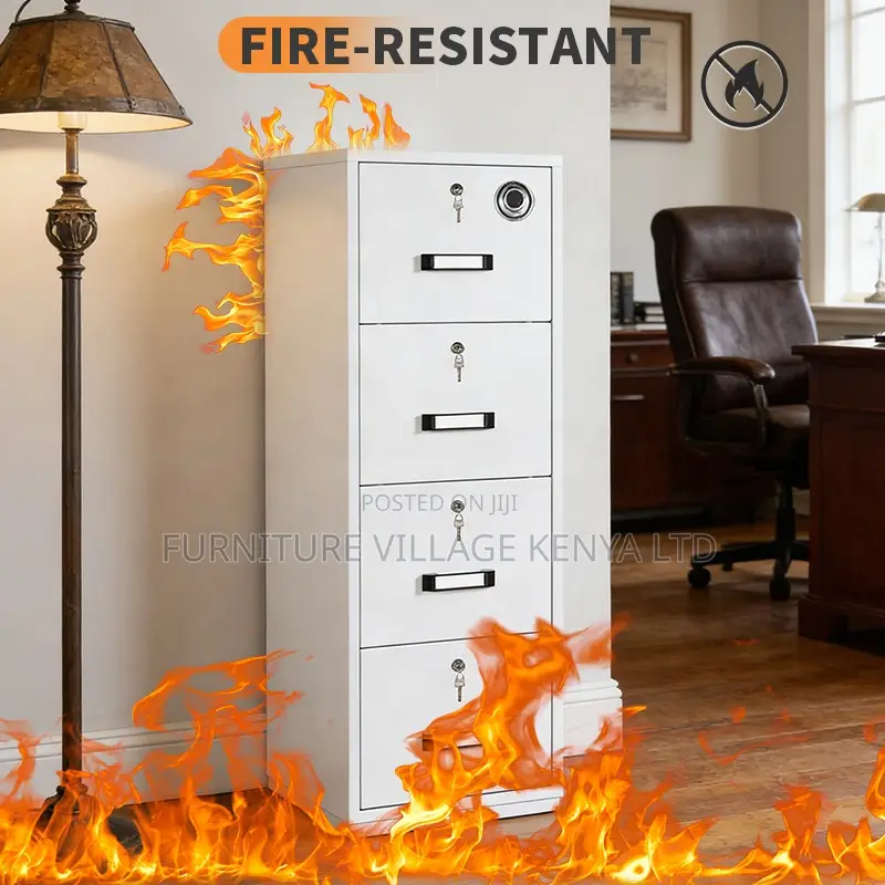 Office Safe; 4-drawer Fireproof Security Office Safe